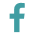 facebook icon on a splash of blue color